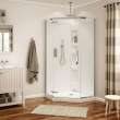 Davana Neo-angle 40 x 40 x 75 in. 8mm Pivot Shower Door for Corner Installation with Clear glass in Chrome