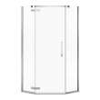 Davana Neo-angle 40 x 40 x 75 in. 8mm Pivot Shower Door for Corner Installation with Clear glass in Chrome