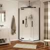 Davana Neo-angle 40 x 40 x 75 in. 8mm Pivot Shower Door for Corner Installation with Clear glass in Dark Bronze