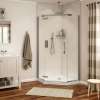 Davana Neo-angle 40 x 40 x 75 in. 8mm Pivot Shower Door for Corner Installation with Clear glass in Brushed Nickel