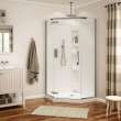Davana Neo-angle 40 x 40 x 75 in. 8mm Pivot Shower Door for Corner Installation with Clear glass in Brushed Nickel
