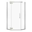 Davana Neo-angle 40 x 40 x 75 in. 8mm Pivot Shower Door for Corner Installation with Clear glass in Brushed Nickel
