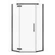Davana Neo-angle 40 x 40 x 75 in. 8mm Pivot Shower Door for Corner Installation with Clear glass in Matte Black