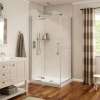 Davana Rectangular 42 x 34 x 75 in. 8mm Pivot Shower Door for Corner Installation with Clear glass in Chrome