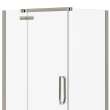Davana Rectangular 42 x 34 x 75 in. 8mm Pivot Shower Door for Corner Installation with Clear glass in Brushed Nickel