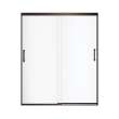 Incognito 70 56-59 x 70 1/2 in. 6mm Bypass Shower Door for Alcove Installation with Clear glass in Dark Bronze