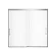 Incognito 57 56-59 x 56 3/4 in. 6mm Bypass Tub Door for Alcove Installation with Clear glass in Chrome