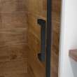 Incognito 57 56-59 x 56 3/4 in. 6mm Bypass Tub Door for Alcove Installation with Clear glass in Matte Black