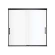 Incognito 57 56-59 x 56 3/4 in. 6mm Bypass Tub Door for Alcove Installation with Clear glass in Matte Black