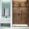 Incognito 70 56-59 x 70 1/2 in. 8mm Bypass Shower Door for Alcove Installation with Clear glass in Matte Black