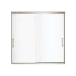 Incognito 57 56-59 x 56 3/4 in. 8mm Bypass Tub Door for Alcove Installation with Clear glass in Brushed Nickel