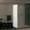 Halo Return Panel for 30 in. Base with Clear glass in Brushed Nickel
