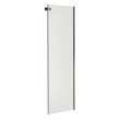 Halo Return Panel for 34 in. Base with Clear glass in Chrome