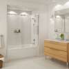 Halo 56 1/2-59 x 59 in. 8 mm Sliding Tub Door for Alcove Installation with Clear glass in Chrome