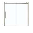 Halo 56 1/2-59 x 59 in. 8 mm Sliding Tub Door for Alcove Installation with Clear glass in Brushed Nickel