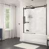 Halo 56 1/2-59 x 59 in. 8 mm Sliding Tub Door for Alcove Installation with Clear glass in Matte Black