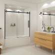 Halo 56 1/2-59 x 59 in. 8 mm Sliding Tub Door for Alcove Installation with Clear glass in Matte Black
