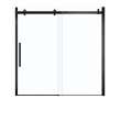 Halo 56 1/2-59 x 59 in. 8 mm Sliding Tub Door for Alcove Installation with Clear glass in Matte Black