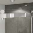 Halo Round 36 x 36 x 76 in Sliding Shower Door for Corner Installation with Clear glass in Chrome