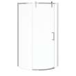 Outback Round 36 x 36 x 75 5/8 in. 8mm Sliding Shower Door for Corner Installation with Clear glass in Chrome