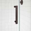 Outback Round 36 x 36 x 75 5/8 in. 8mm Sliding Shower Door for Corner Installation with Clear glass in Dark Bronze