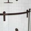 Outback Round 36 x 36 x 75 5/8 in. 8mm Sliding Shower Door for Corner Installation with Clear glass in Dark Bronze