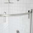 Outback Round 36 x 36 x 75 5/8 in. 8mm Sliding Shower Door for Corner Installation with Clear glass in Brushed Nickel