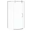 Outback Round 36 x 36 x 75 5/8 in. 8mm Sliding Shower Door for Corner Installation with Clear glass in Brushed Nickel