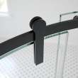 Outback Round 36 x 36 x 75 5/8 in. 8mm Sliding Shower Door for Corner Installation with Clear glass in Matte Black