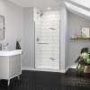 Reveal Sleek 71 38-41 x 71 1/2 in. 8mm Pivot Shower Door for Alcove Installation with Clear glass in Chrome