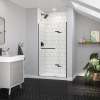 Reveal Sleek 71 38-41 x 71 1/2 in. 8 mm Pivot Shower Door for Alcove Installation with Clear glass in Dark Bronze