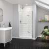 Reveal Sleek 71 38-41 x 71 1/2 in. 8mm Pivot Shower Door for Alcove Installation with Clear glass in Brushed Nickel