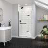 Reveal Sleek 71 38-41 x 71 1/2 in. 8mm Pivot Shower Door for Alcove Installation with Clear glass in Matte Black