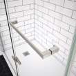 Reveal Sleek 71 41 1/2-44 1/2 x 71 1/2 in. 8mm Pivot Shower Door for Alcove Installation with Clear glass in Brushed Nickel