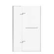 Reveal Sleek 71 41 1/2-44 1/2 x 71 1/2 in. 8mm Pivot Shower Door for Alcove Installation with Clear glass in Brushed Nickel