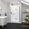 Reveal Sleek 71 44-47 x 71 1/2 in. 8 mm Pivot Shower Door for Alcove Installation with Clear glass in Dark Bronze