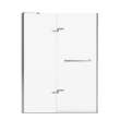 Reveal Sleek 71 51 1/2-54 1/2 x 71 1/2 in. 8mm Pivot Shower Door for Alcove Installation with Clear glass in Chrome