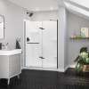 Reveal Sleek 71 51 1/2-54 1/2 x 71 1/2 in. 8 mm Pivot Shower Door for Alcove Installation with Clear glass in Dark Bronze