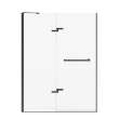 Reveal Sleek 71 51 1/2-54 1/2 x 71 1/2 in. 8 mm Pivot Shower Door for Alcove Installation with Clear glass in Dark Bronze