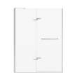 Reveal Sleek 71 51 1/2-54 1/2 x 71 1/2 in. 8mm Pivot Shower Door for Alcove Installation with Clear glass in Brushed Nickel