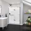 Reveal Sleek 71 51 1/2-54 1/2 x 71 1/2 in. 8mm Pivot Shower Door for Alcove Installation with Clear glass in Matte Black