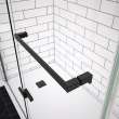 Reveal Sleek 71 51 1/2-54 1/2 x 71 1/2 in. 8mm Pivot Shower Door for Alcove Installation with Clear glass in Matte Black