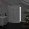 Reveal Sleek 71 Return Panel for 34 in. Base with Clear glass in Chrome