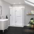 Reveal Sleek 71 Return Panel for 34 in. Base with Clear glass in Chrome