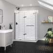 Reveal Sleek 71 Return Panel for 34 in. Base with Clear glass in Dark Bronze