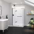 Reveal Sleek 71 Return Panel for 34 in. Base with Clear glass in Dark Bronze