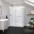 Reveal Sleek 71 Return Panel for 34 in. Base with Clear glass in Brushed Nickel