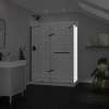 Reveal Sleek 71 Return Panel for 34 in. Base with Clear glass in Matte Black