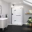 Reveal Sleek 71 Return Panel for 34 in. Base with Clear glass in Matte Black
