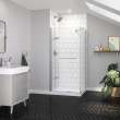 Reveal Sleek 71 Return Panel for 36 in. Base with Clear glass in Chrome